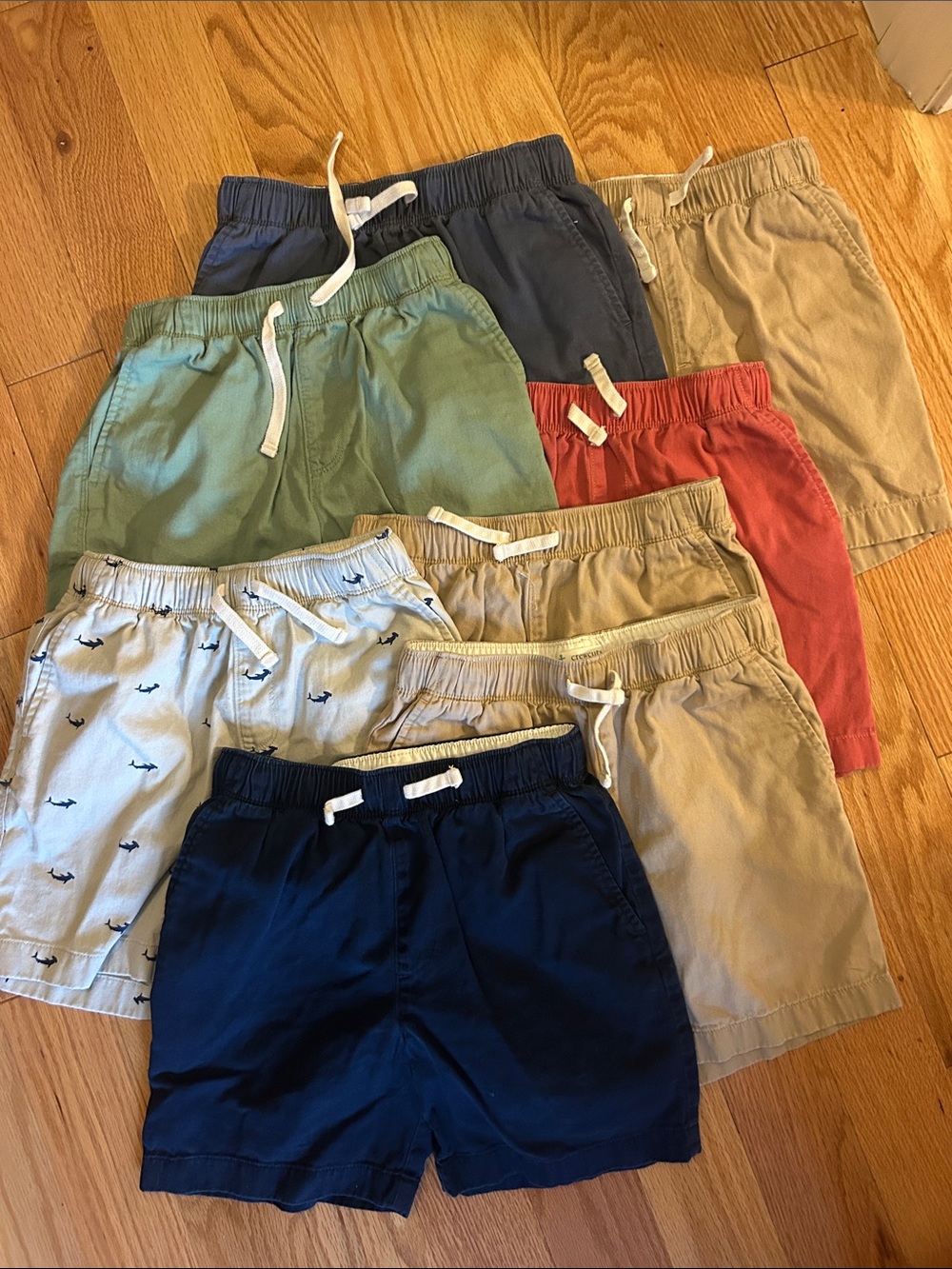 J. Crew Factory Kids Casual Shorts - Navy, Khaki, Red, Green, Light Blue